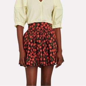 ARANDANO FLORAL COTTON MINI SKIRT